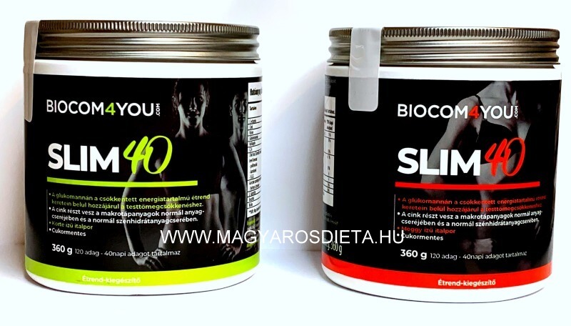 Biocom SLIM 40 meggy és körte ízű italpor | % AZONNAL | SLIM40 BURN